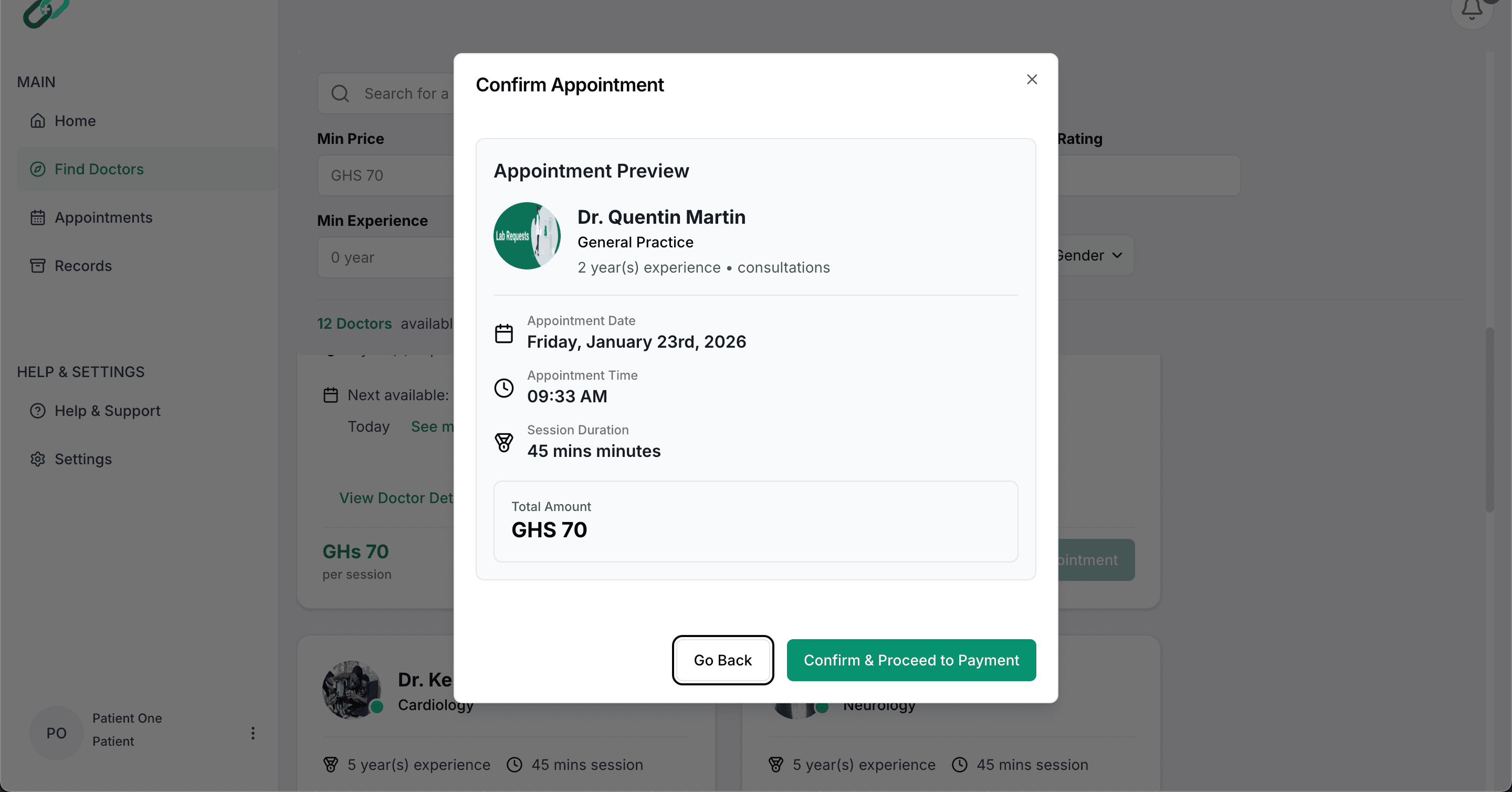 Patient Books Appointment